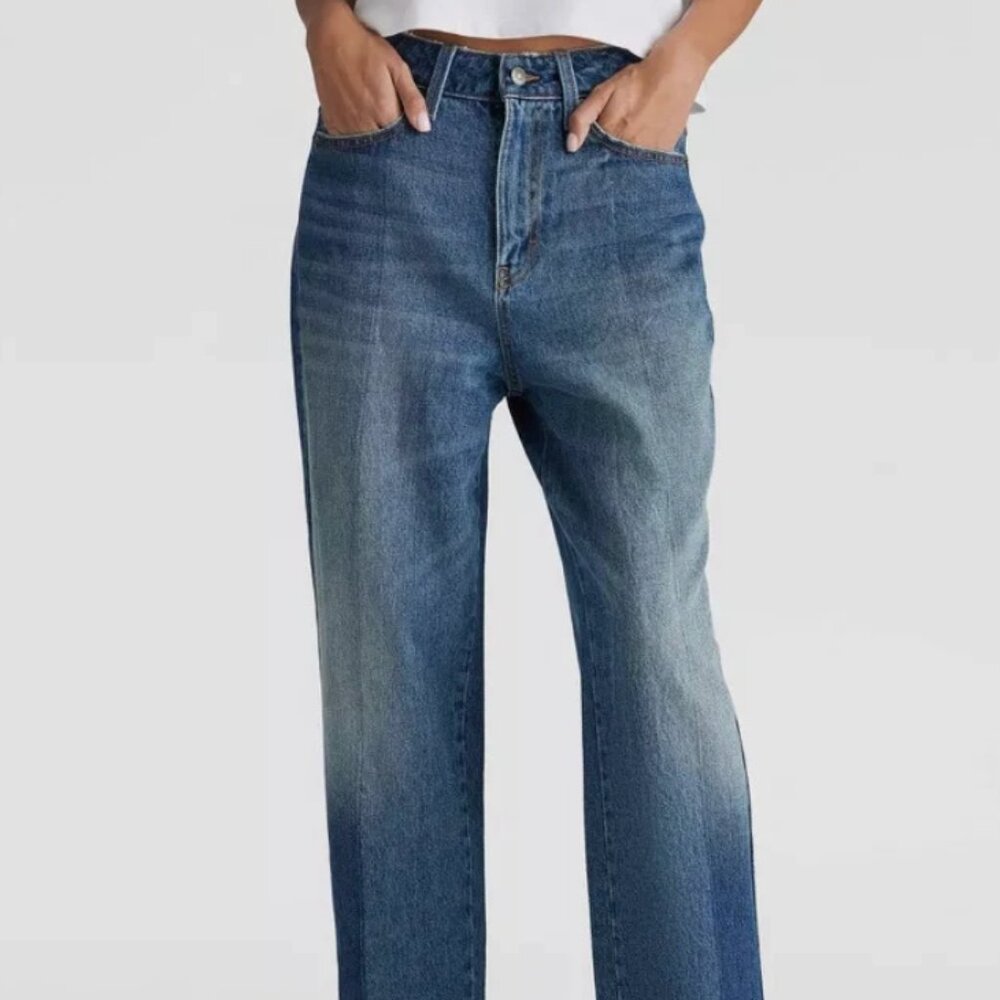KBB by KAHLANA Women's 'The High Rise 70s Flare Jeans' - Dark